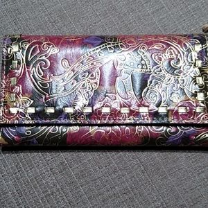 Patricia Nash metallic paisley print wallet. NWT